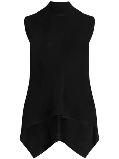 Roll Neck Sleeveless Blouse