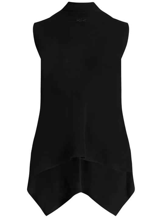 Roll Neck Sleeveless Blouse