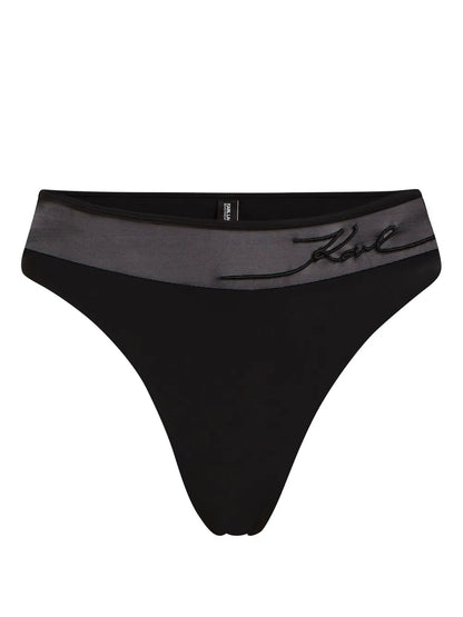 Logo-Embroidered Bikini Bottoms