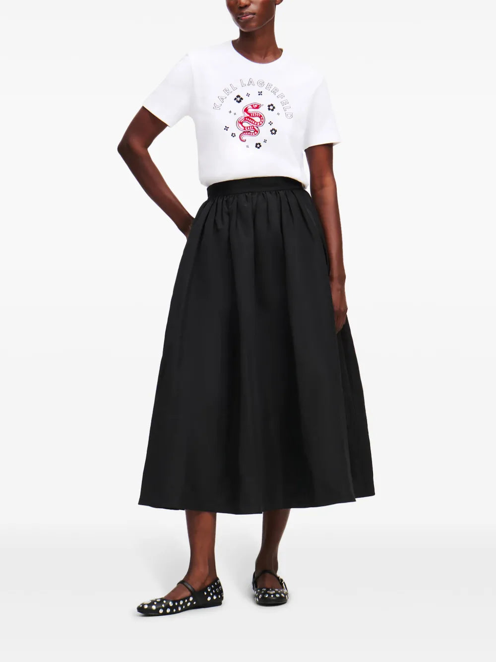 Pleated Midi Skirt
