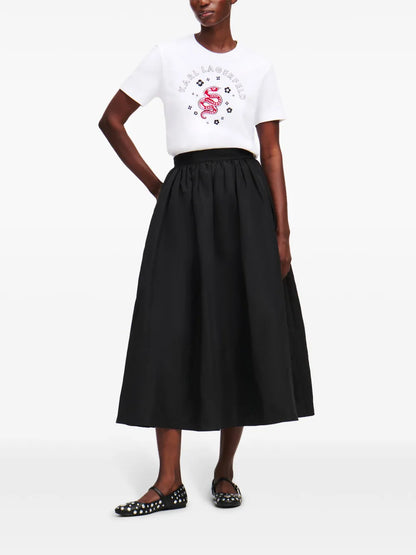 Pleated Midi Skirt