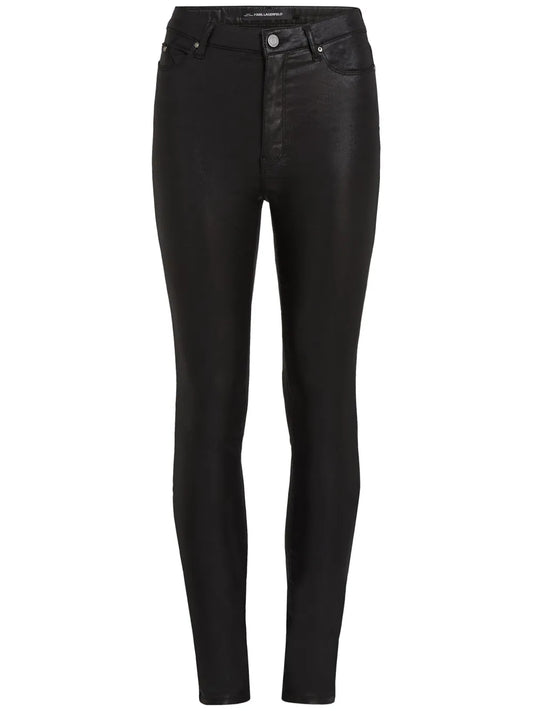 Metallic-Finish Skinny Jeans