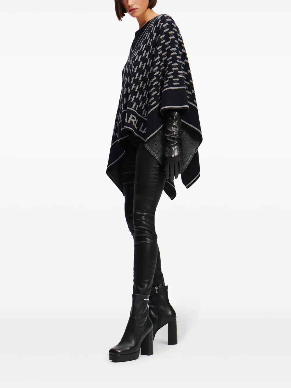 Monogram Print Cape
