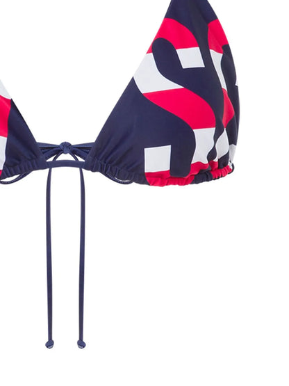 Logo-Print Bikini Top