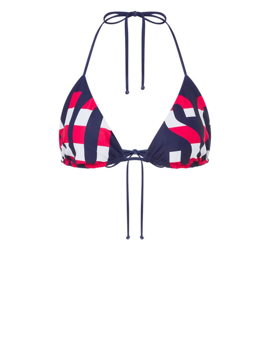 Logo-Print Bikini Top