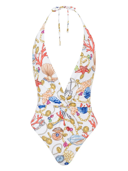 Shell Print Swimsuit