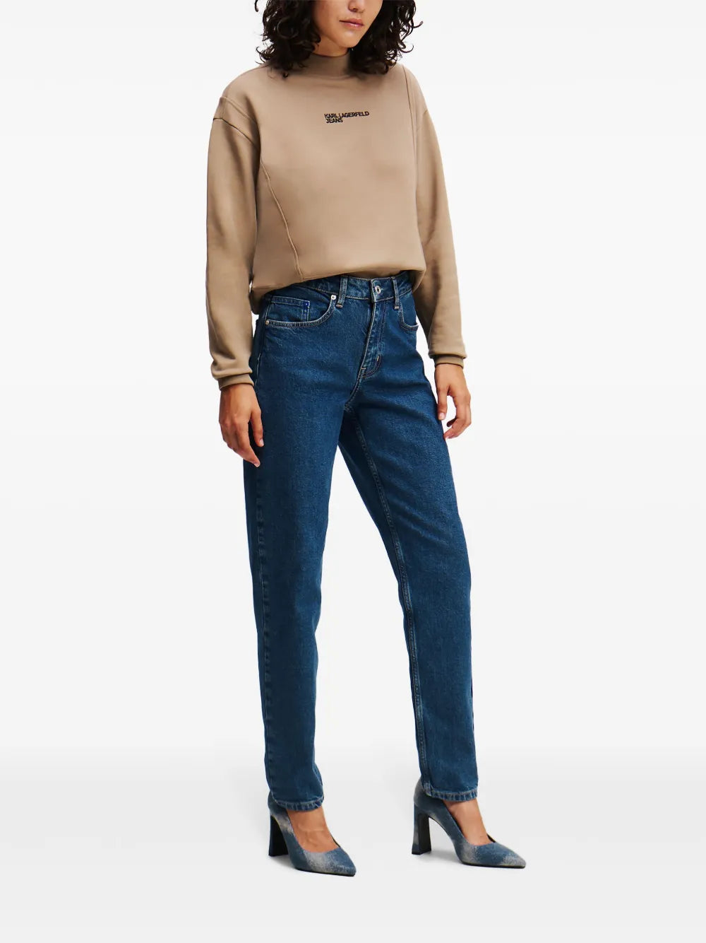 High-Rise Tapered-Leg Jeans