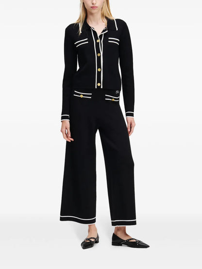 Essential Piped-Trim Cardigan