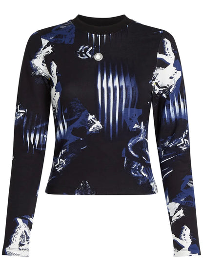 Digital Print Long-Sleeved Top