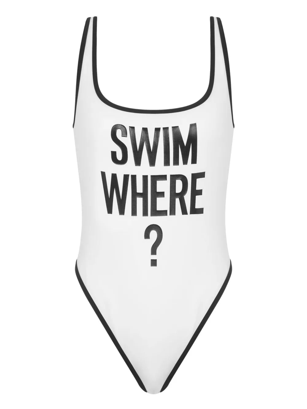 Slogan-Print Swimsuit