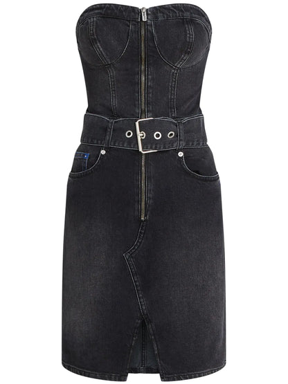 Bandeau Denim Dress