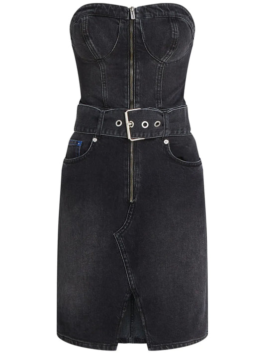 Bandeau Denim Dress