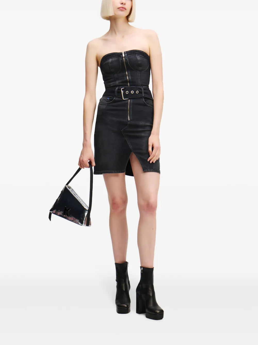 Bandeau Denim Dress