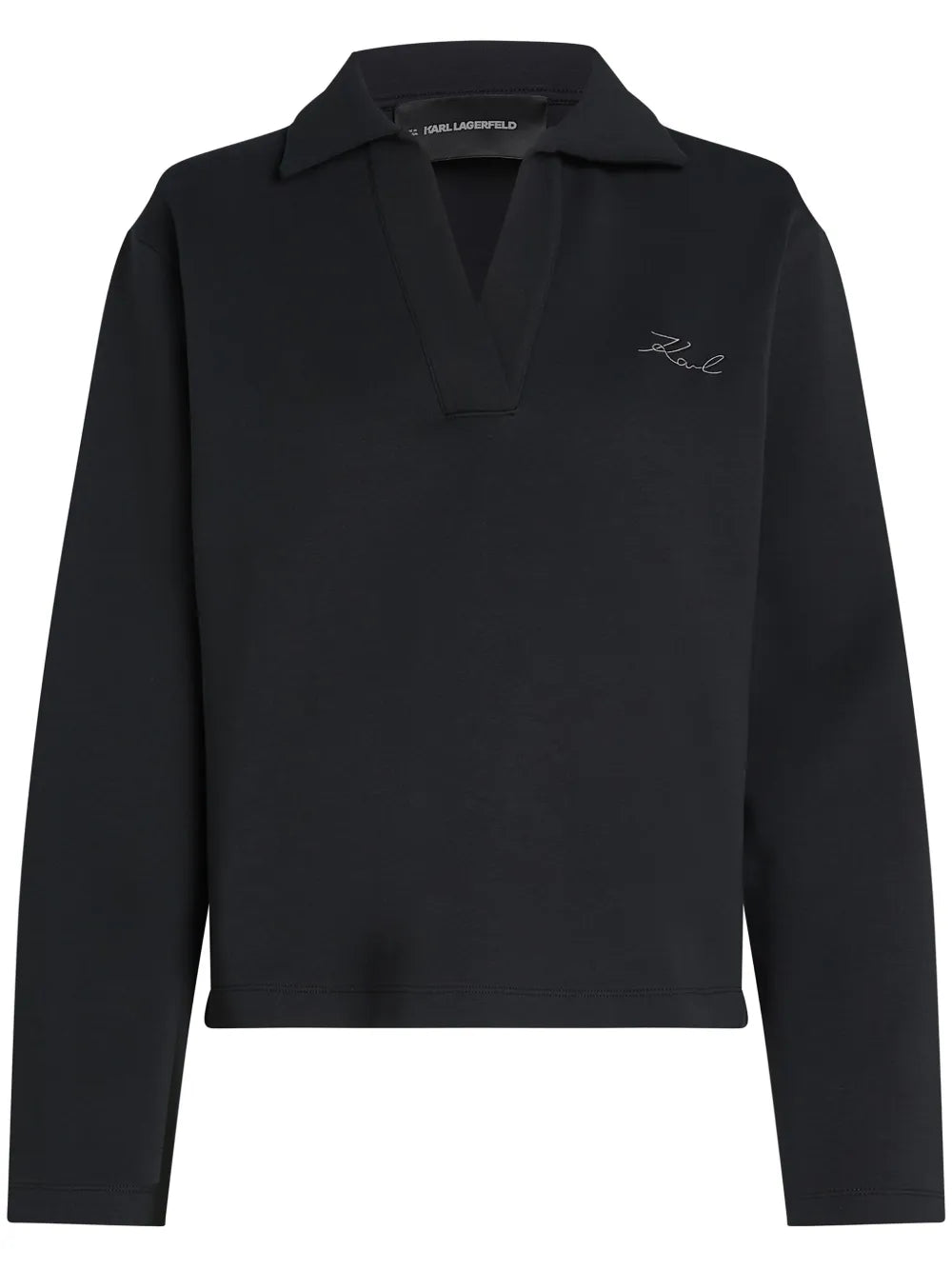 Logo-Print V-Neck Sweatshirt