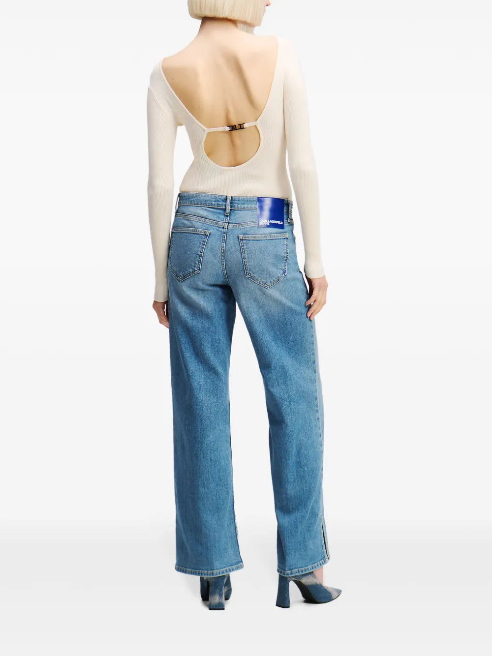Split Hem Mid-Rise Jeans
