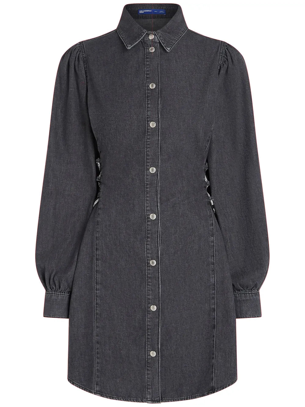Tied-Waist Denim Shirt Dress