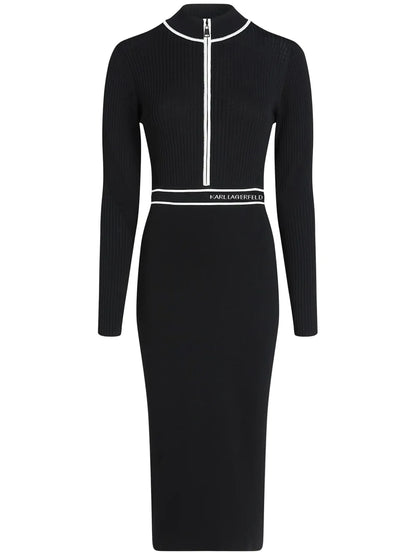 Logo-Intarsia Knitted Dress