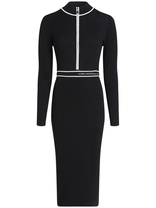 Logo-Intarsia Knitted Dress