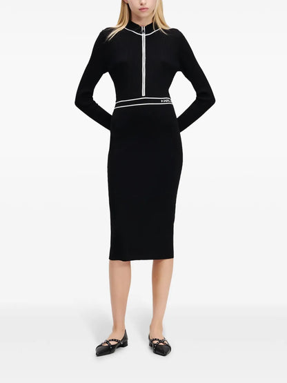 Logo-Intarsia Knitted Dress