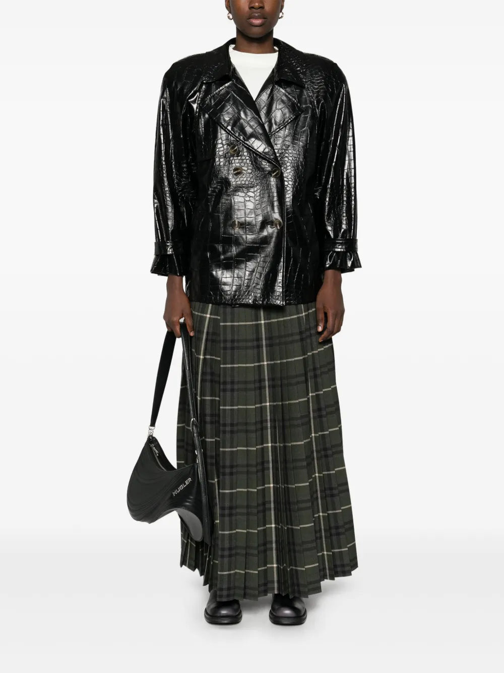 Crocodile-Embossed Jacket