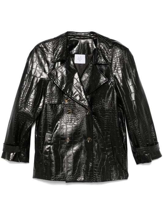 Crocodile-Embossed Jacket