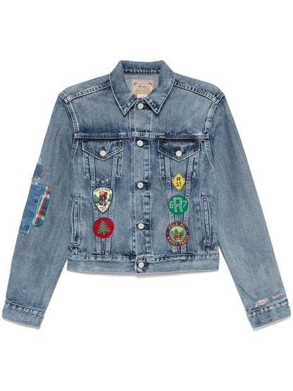 Patch-Embroidered Denim Jacket
