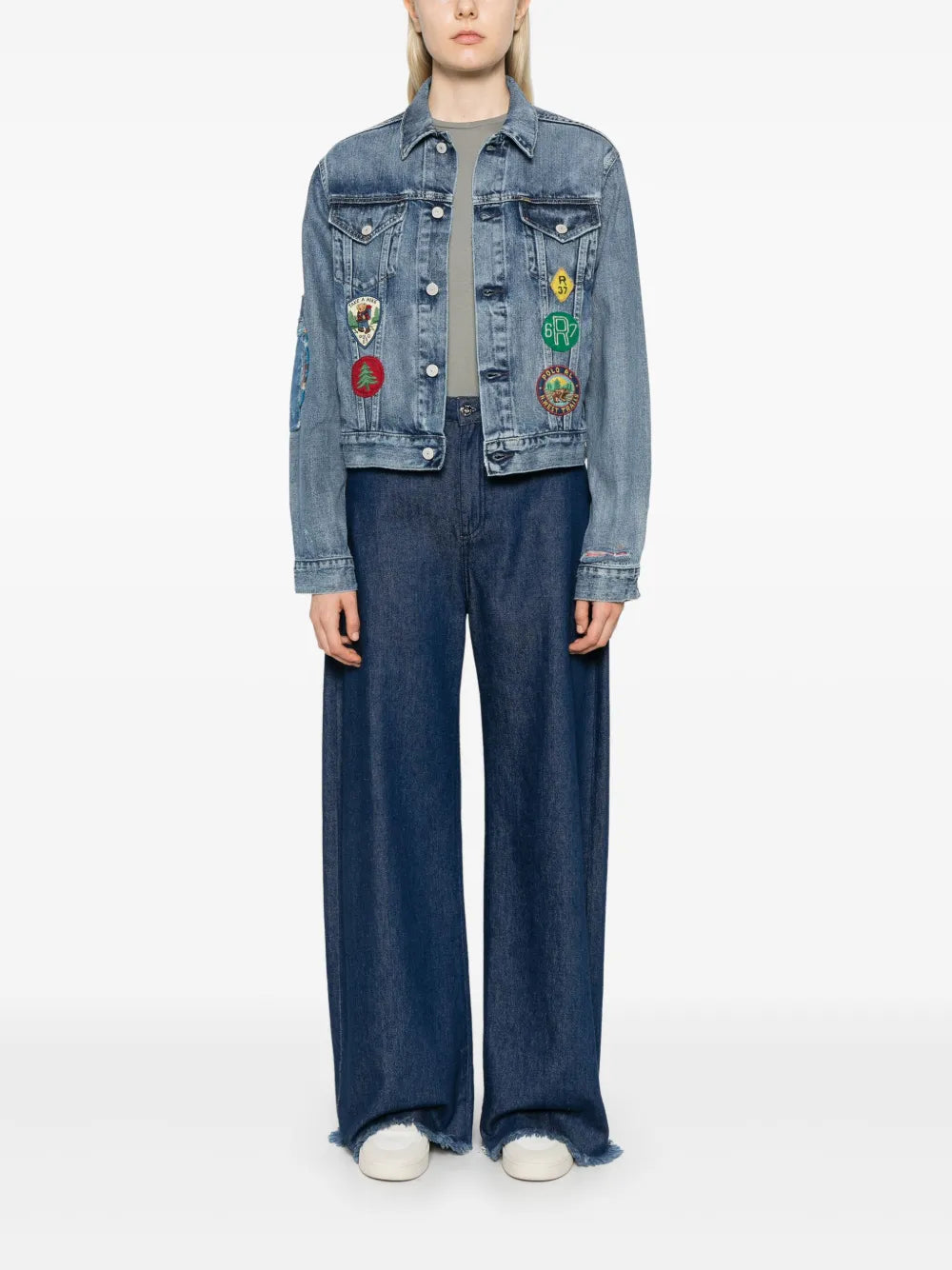 Patch-Embroidered Denim Jacket