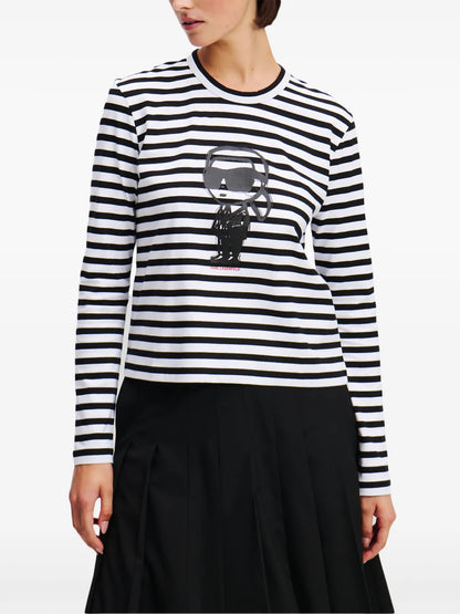 Ikon Striped Cotton T-Shirt