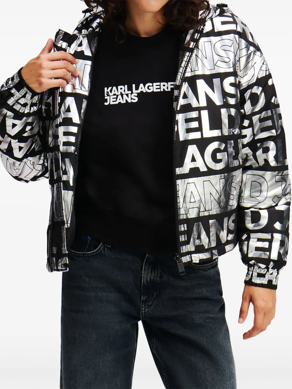 All-Over Logo-Print Jacket