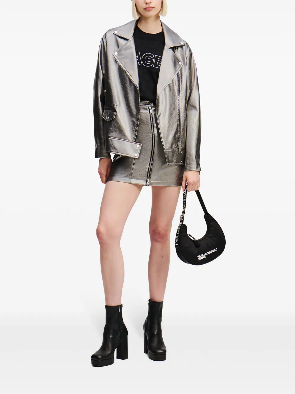 Metallic Mini Skirt