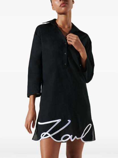 Dna Signature Semi-Sheer Beach Dress