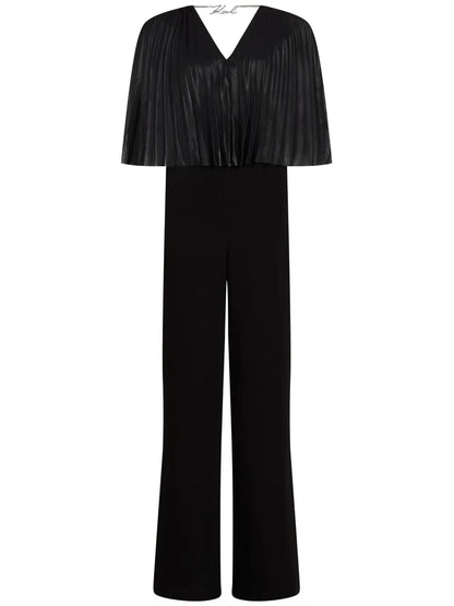 Pleated Cape Jumpsuit