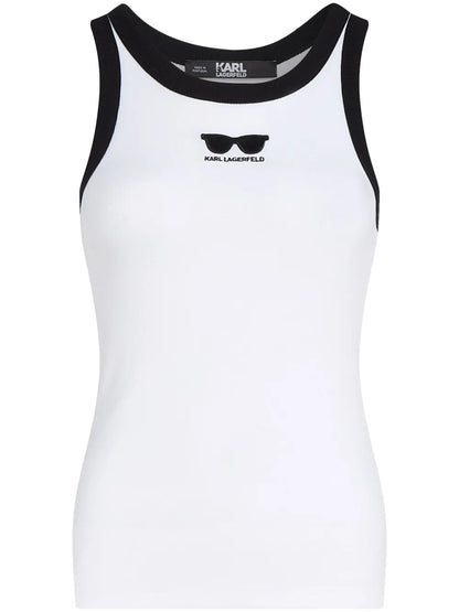 Sunglasses-Print Tank Top