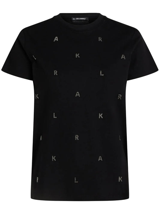 Rhinestone-Embellished T-Shirt