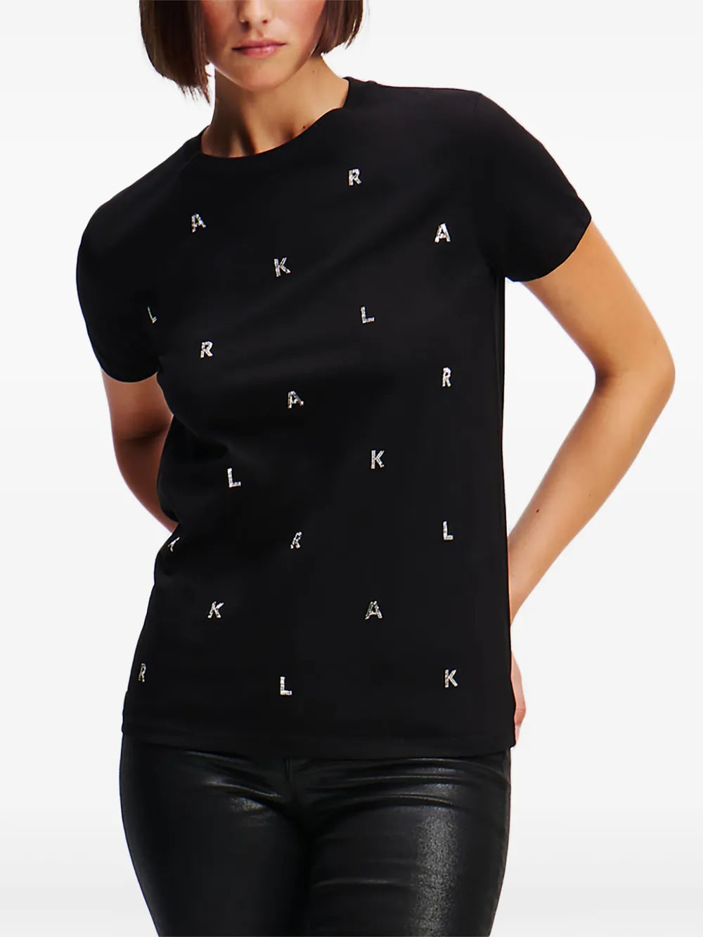 Rhinestone-Embellished T-Shirt