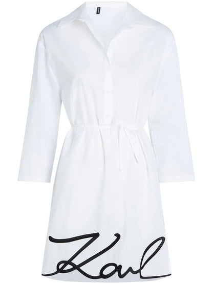 Dna Signature Semi-Sheer Beach Dress