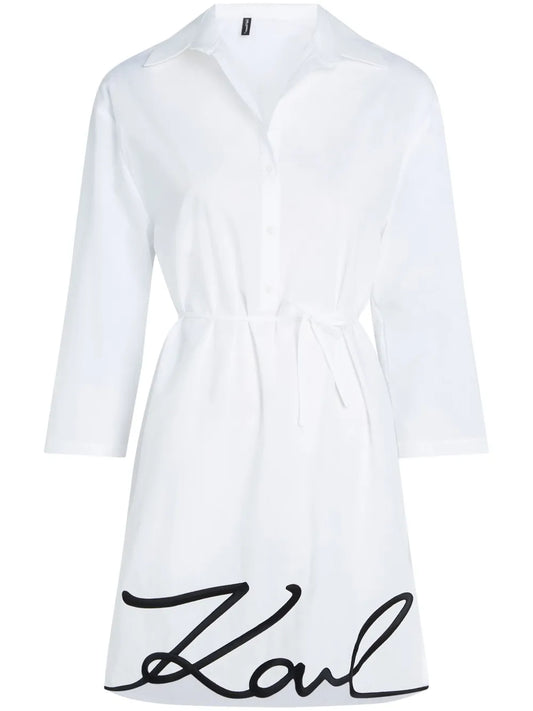 Dna Signature Semi-Sheer Beach Dress