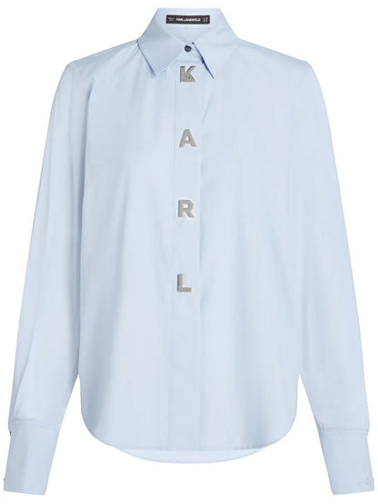 Karl Lettering Organic-Cotton Shirt