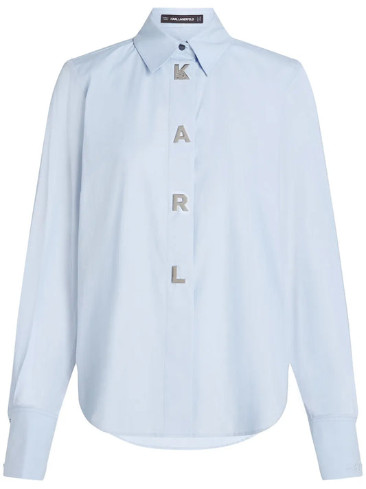 Karl Lettering Organic-Cotton Shirt