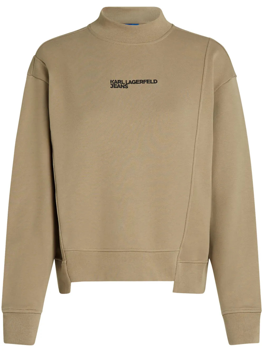 Asymmetric Mock-Neck Sweatshirt