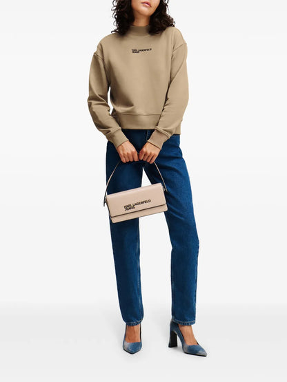 Asymmetric Mock-Neck Sweatshirt
