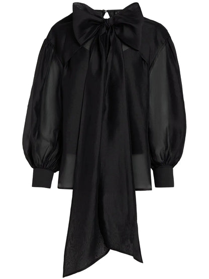Oversize Bow-Detail Blouse