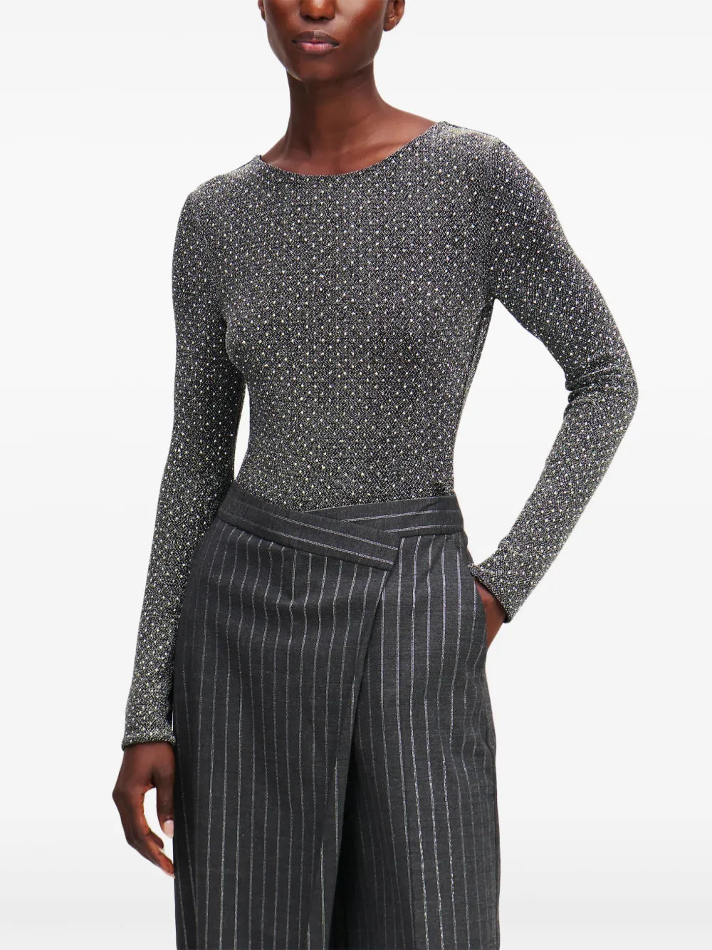 Crystal-Embellished Bodysuit