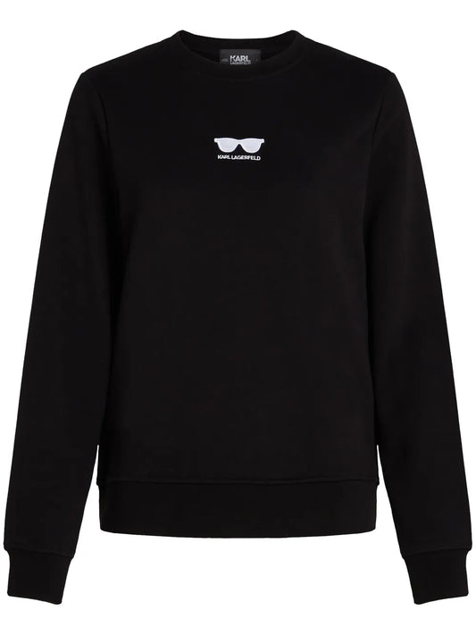 Sunglasses-Embroidered Sweatshirt