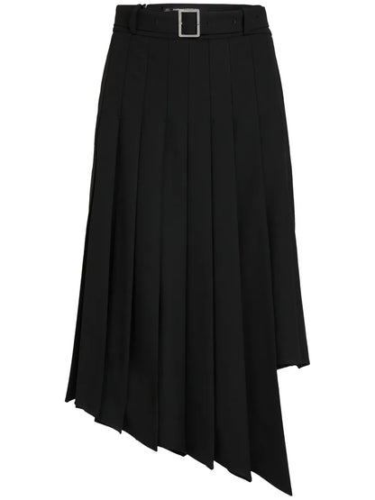 Asymmetric Pleated Skirt