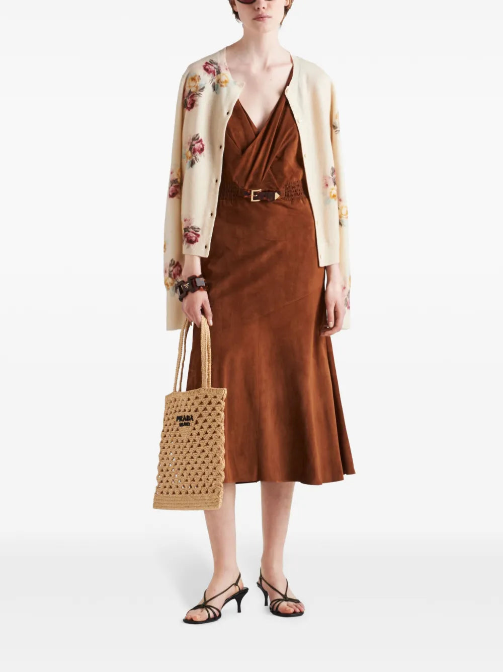 Sleeveless Suede Midi Dress