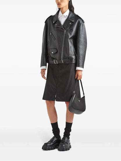 Nappa-Leather Biker Jacket