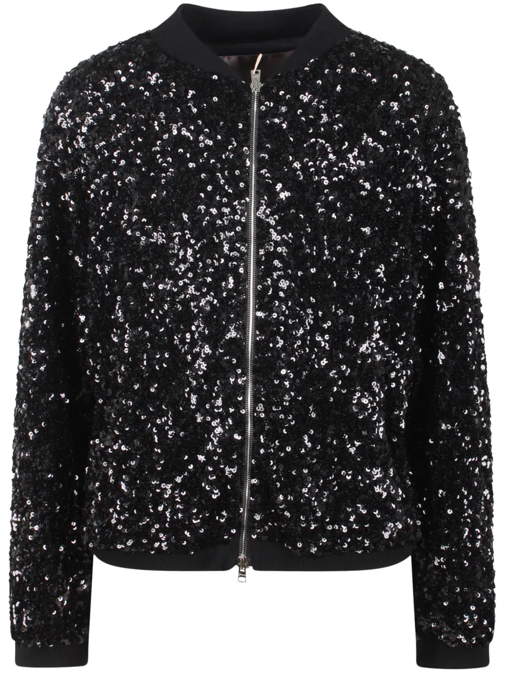 Sequin-Embellished Bomber Jacket
