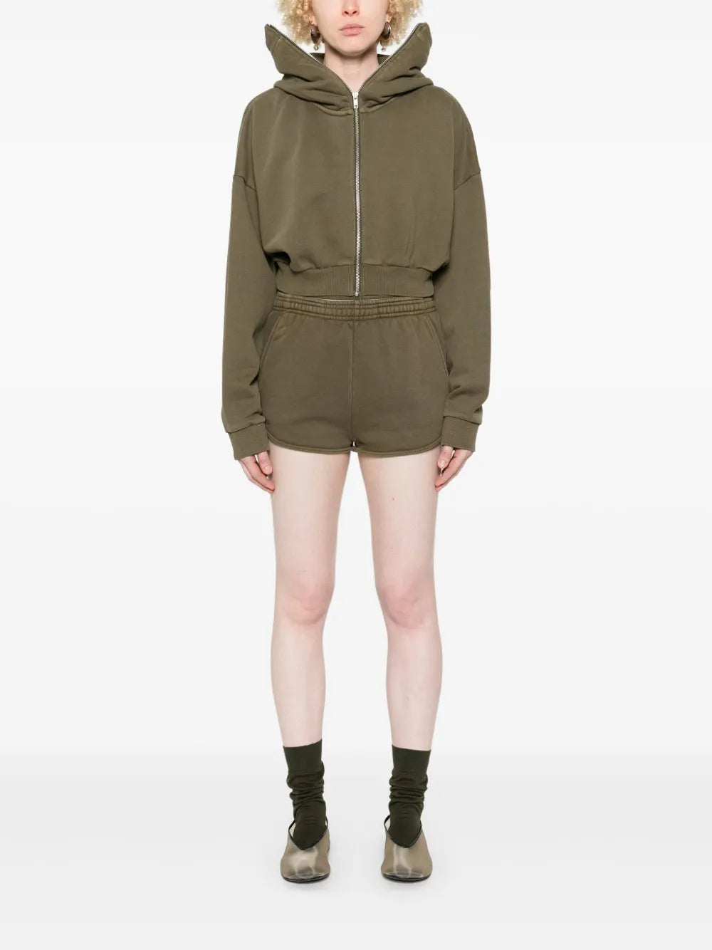 Cropped Full Zip Hoodie