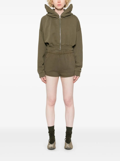 Cropped Full Zip Hoodie